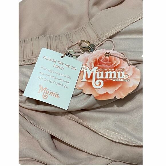 Show Me Your Mumu SMYM Princess Di Maxi Ballgown Skirt Dusty Blush Medium - Picture 3 of 14